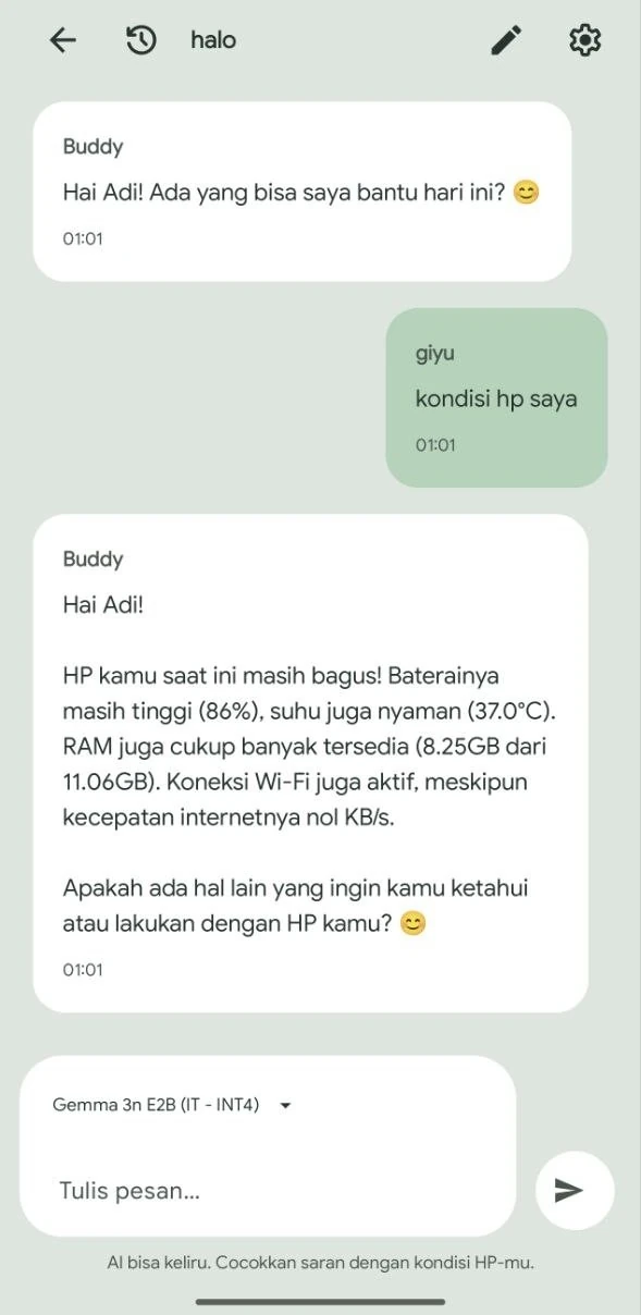 Tampilan aplikasi Ramu: Atur gaya